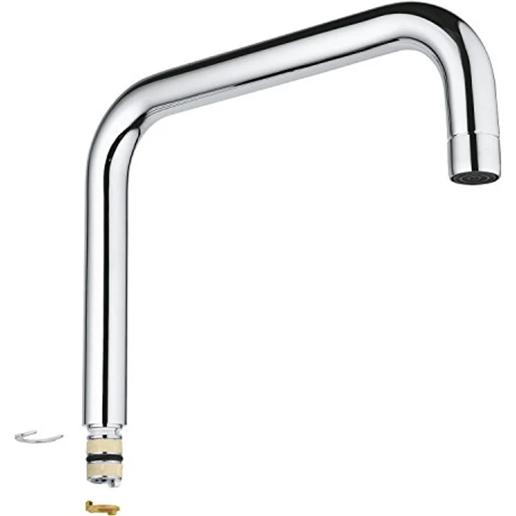 Grohe Spültischarmatur U-Auslauf, chrom, Einhand-Batterie mit schwenkbarem Rohrauslauf und 90° Schwenkbereich – Bild 2