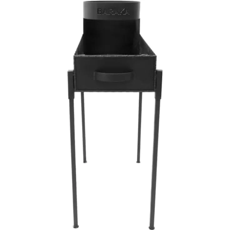 FlameFusion Mangal inkl. 6 Liter Kazan Gusseisen BBQ Holzkohlegrill Schaschlikgrill Outdoor Grill Mangalgrill in Schwarz – Bild 3