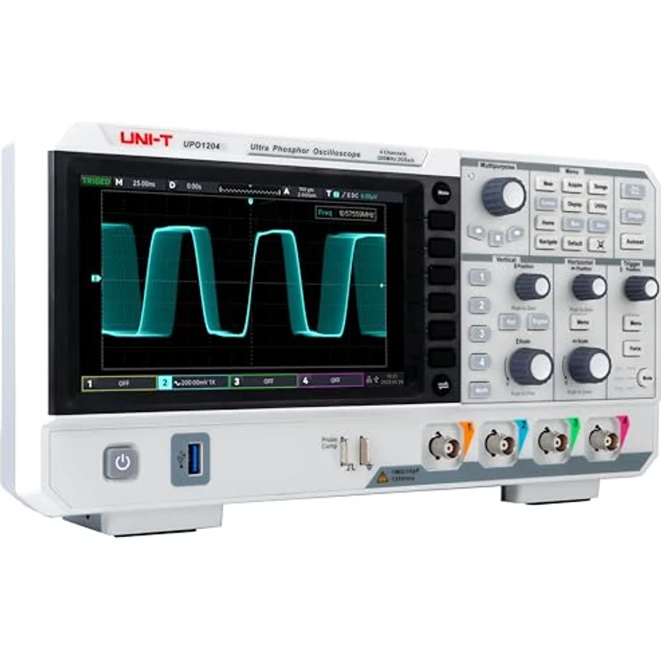 UNI-T UPO1000 Serie 200MHz 4Ch DSO Ultra Phosphor Digital Oszilloskop mit Cursorfunktion und FFT-Analyse – Bild 2