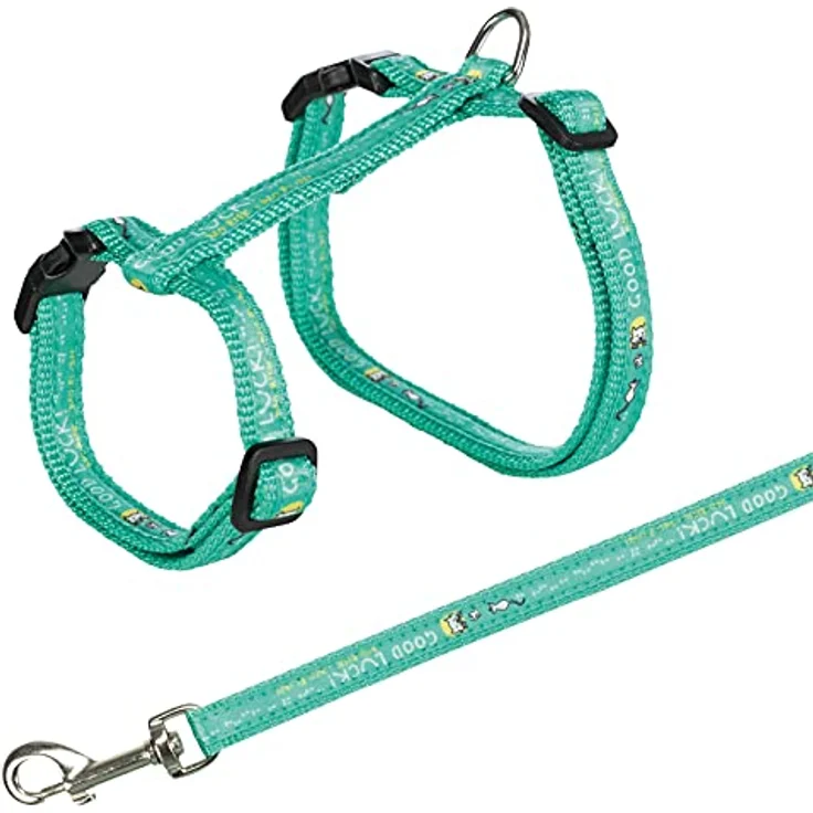 Trixie 41893 Katzengeschirr mit Leine, XL, Nylon, 34–57 cm/13 mm, 1,20 m – Bild 2