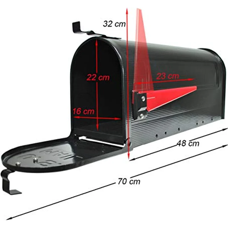 HELO Amerikanischer Briefkasten US Mail Mailbox Postkasten Stand Wand Letter Box W1 – Bild 5
