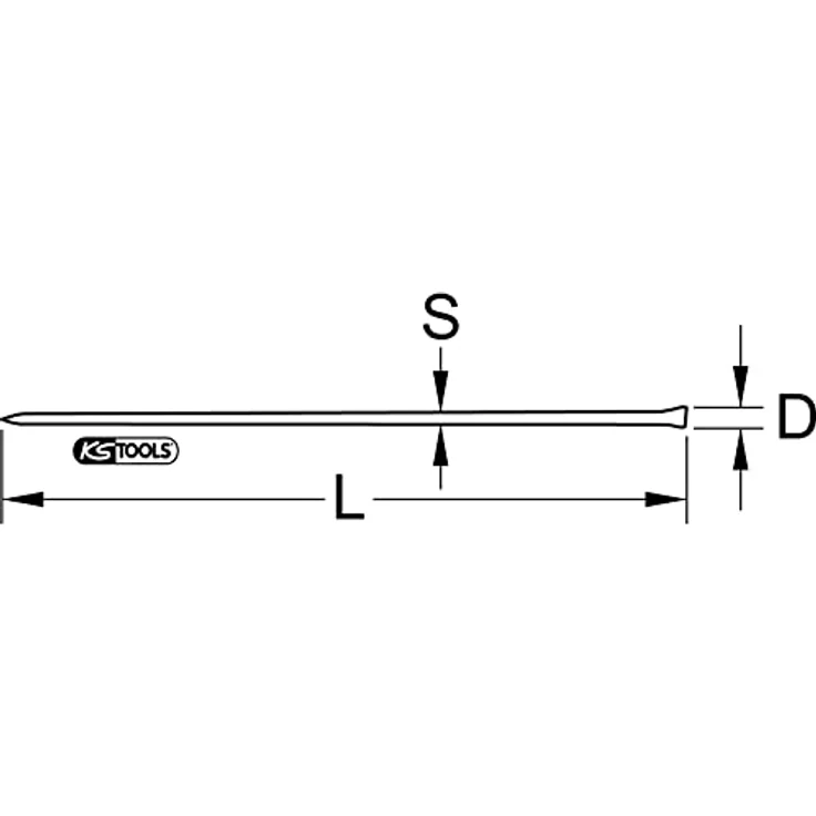 KS Tools 156.0595 Nageleisen, 8-kant, 1500mm – Bild 3
