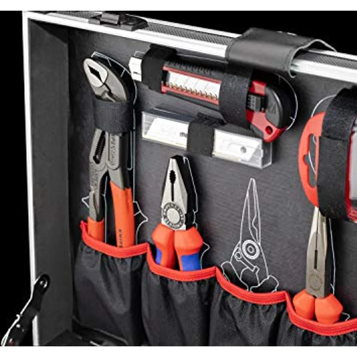 Meister Werkzeugkoffer 131-teilig - Mit Qualitätswerkzeug von Knipex & Wera - Stabiler Alu-Koffer - Profi Werkzeugkoffer befüllt - Werkzeugkiste - Werkzeugbox komplett mit Werkzeug - 8973750 – Bild 4