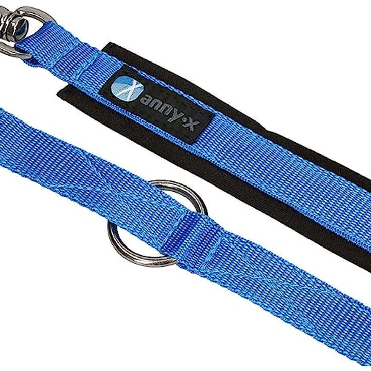 anny-x teilgepolsterte Führleine Classic Bolt Fun schwarz blau 3m – Bild 2