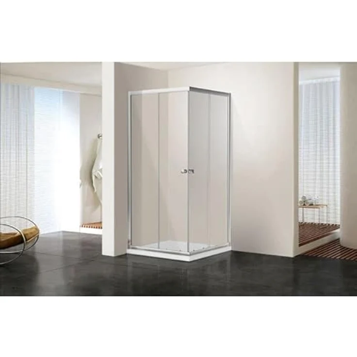 Primaster Duschkabine Eckeinstieg Easy 5'' ''80 x 80 cm Klarglas'''' – Bild 3
