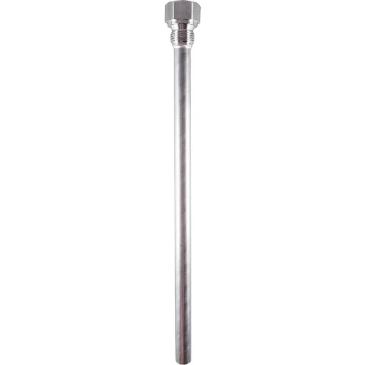 Jumo 60696033 Schutzhülse für Thermostate, Edelstahl, G 1/2, Einbaulänge 300 mm, Tauchrohrdurchmesser 15 mm