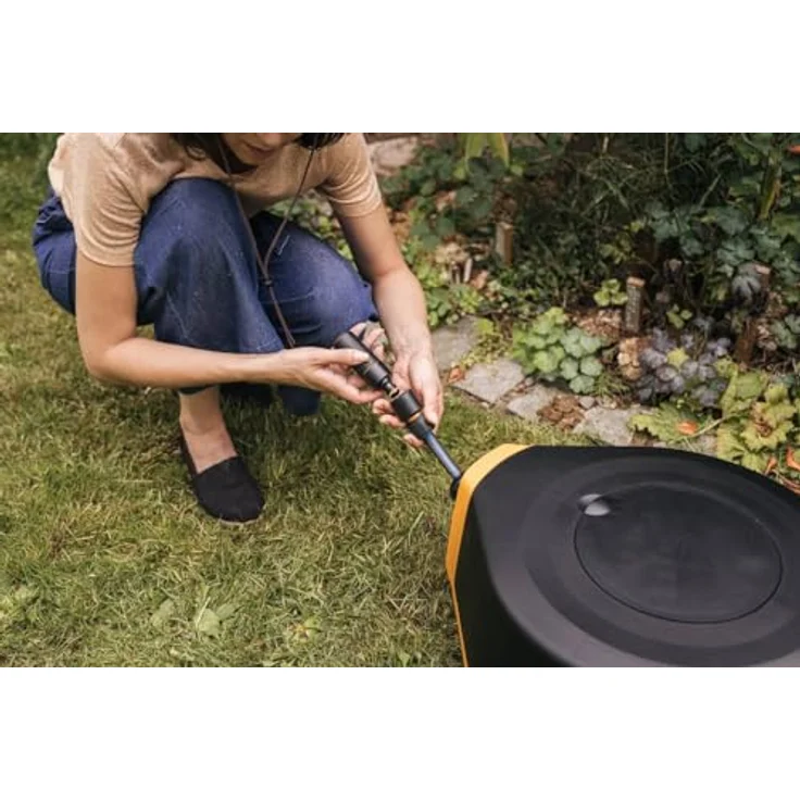 Fiskars X-series Automatische Schlauchtrommel XL, 25 m Schlauchlänge, 360°-Drehung, leicht manövrierbar, inkl. Zubehör – Bild 5