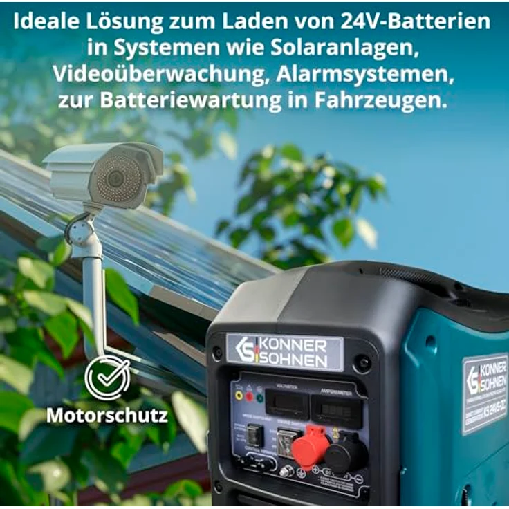 Könner & Söhnen KS 24VS-DC, Gleichstromgenerator 24V 60A DC mit schallgedämpftem Gehäuse, AUTO & MANUELL – Bild 4