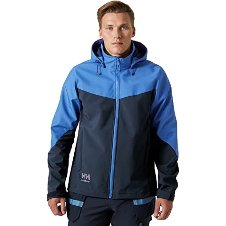 Helly Hansen workwear Arbeitsjacke Helly Hansen Softshelljacke Oxford, Bequeme Regen- und Windjacke mit verlängertem Rücken, blau – Bild 2
