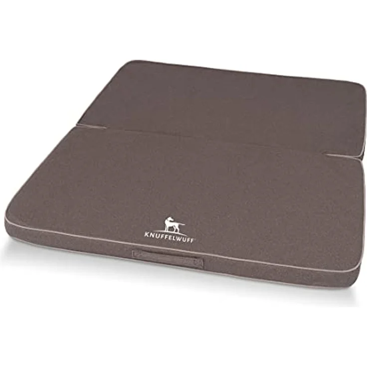 Knuffelwuff Hundematte Faltbare Reisematte Tacoma, Orthopädisch mit Memory Foam Mattratze, Velours Oberfläche – Bild 2