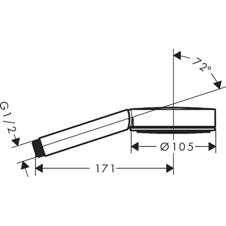 hansgrohe Handbrause Pulsify S, 10,5cm, 1 Strahlart, Graphitgrau, PowderRain Strahlart – Bild 9