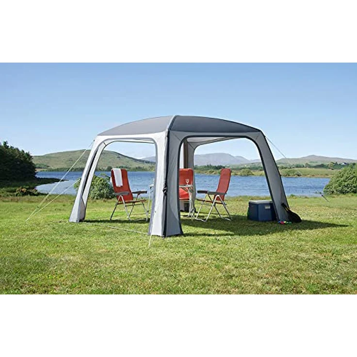dwt Pavillon Relax Air, 350x350x230cm Sonnendach Windschutz Camping aufblasbar Sonnenschutz Outdoor Picknick – Bild 4