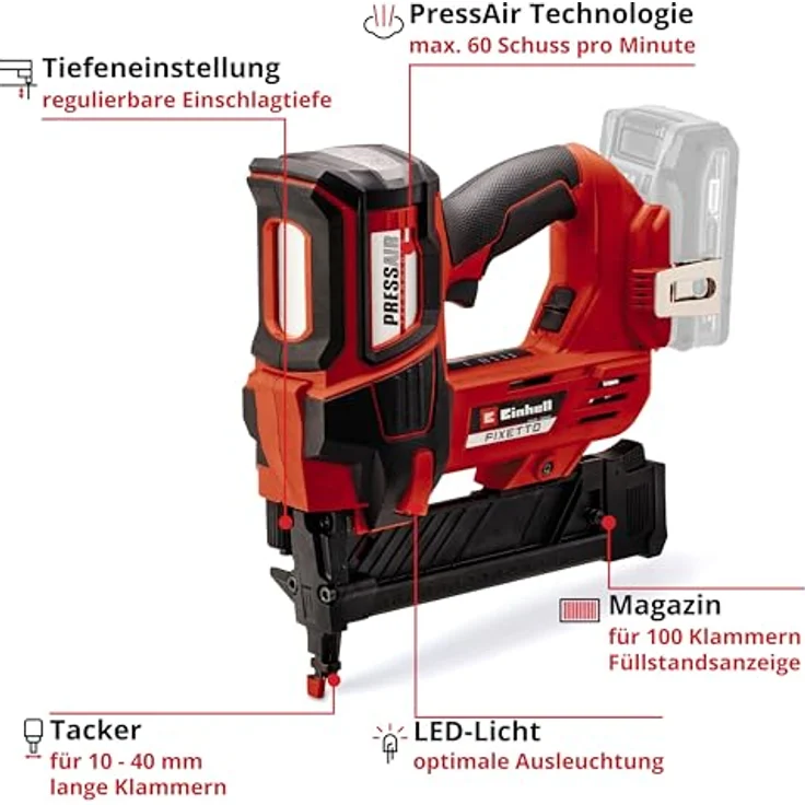 Einhell Akku-Tacker FIXETTO 18/38 S, kraftvoller Profi-Helfer für Renovierungsarbeiten – Bild 4