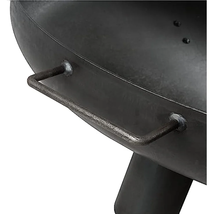 BBQ-Toro Feuerschale Ø 70 cm | Schwarz | Outdoor Feuerstelle mit DREI Standbeinen und Zwei Griffen – Bild 3