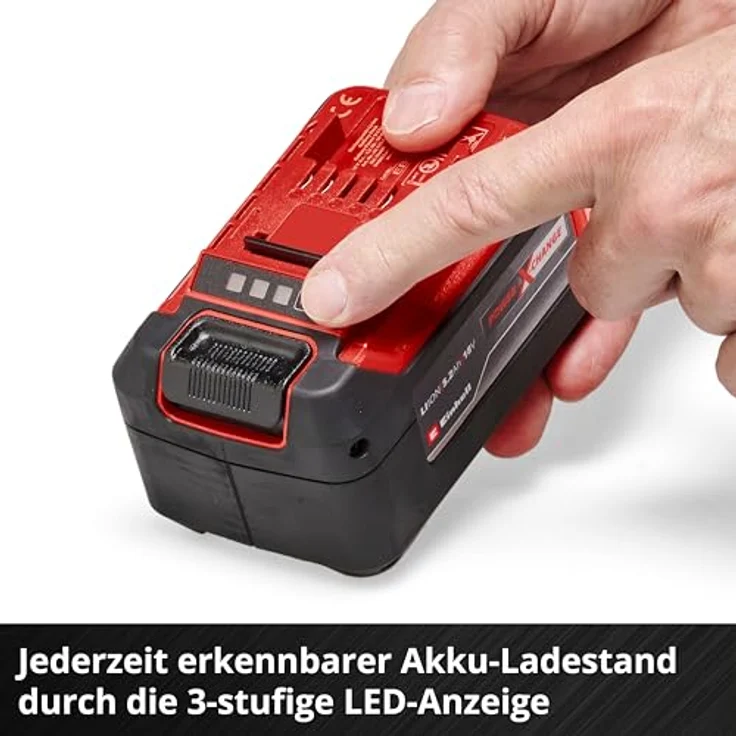 Einhell Power X-Change Starter Kit 5,2 Ah Akku und 3A Ladegerät, Li-Ion, 18 V, 100 min Ladezeit, passend für alle Power X-Change Geräte – Bild 5