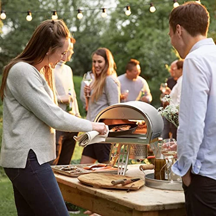 Roccbox By Gozney Mobiler Outdoor Pizzaofen für Zuhause - Mit professionellem Pizzaschieber - Gas Betrieben und Steinplatte - Integriertem Thermometer und hitzebeständiger Silikonummantelung – Bild 5