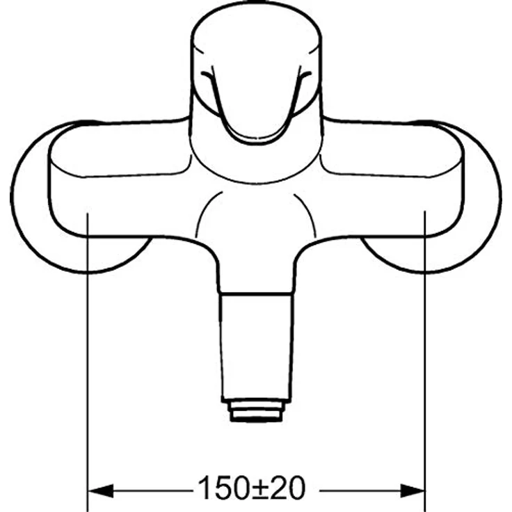 Hansa 1692283 Hansamix Spültisch-/Waschtisch Wand Armatur, chrom, schwenkbarer Auslauf, 311 mm Auslauflänge – Bild 3