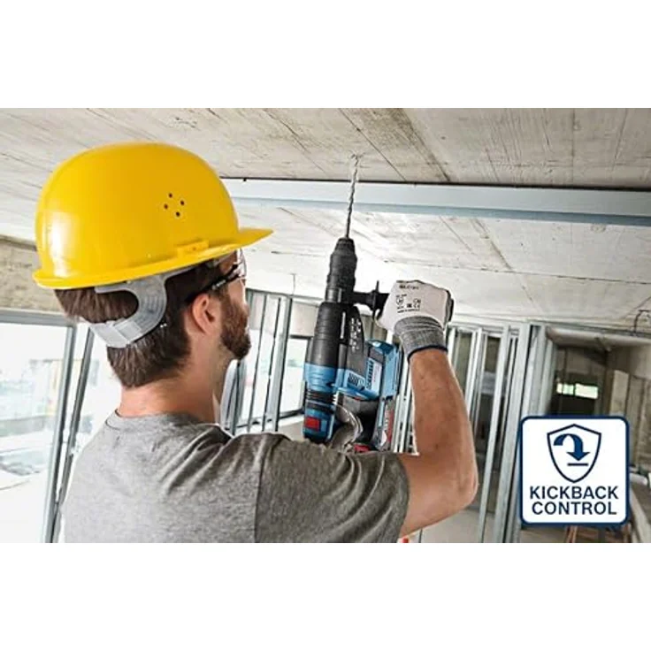 Bosch Professional 18V System Akku Bohrhammer GBH 18V-26 F (1025 Watt, 2.6 Joule, SDS plus, KickBack Control, inkl. Schnellspannbohrfutter 13 mm, Zusatzhandgriff, Hammer Bohr, ohne Akku, im L-BOXX) – Bild 5