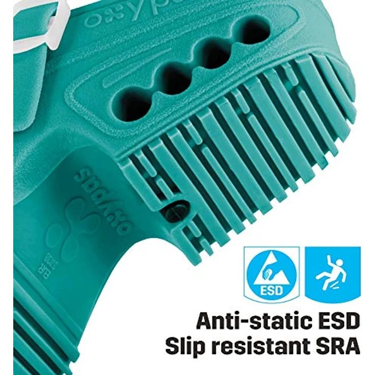 Safety Jogger OXYCLOG Clog, Sicherheitsschuhe mit SRA Rutschfestigkeit, antistatisch und autoklavierbar, blau, Größe 41 – Bild 2