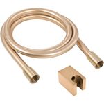 SCHÖNER WOHNEN-Kollektion Brauseschlauch TESKO, Mattgold, knickfester Duschschlauch 1,75 m mit Wandhalter und Verdrehschutz