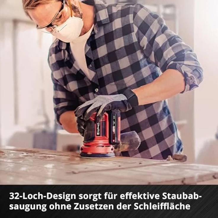 Einhell Schleiftellerschoner mit Schleifgitter-Set, Ø 125 mm, doppelseitige Klettaufnahme, abgestufte Körnungen 80-320 – Bild 5