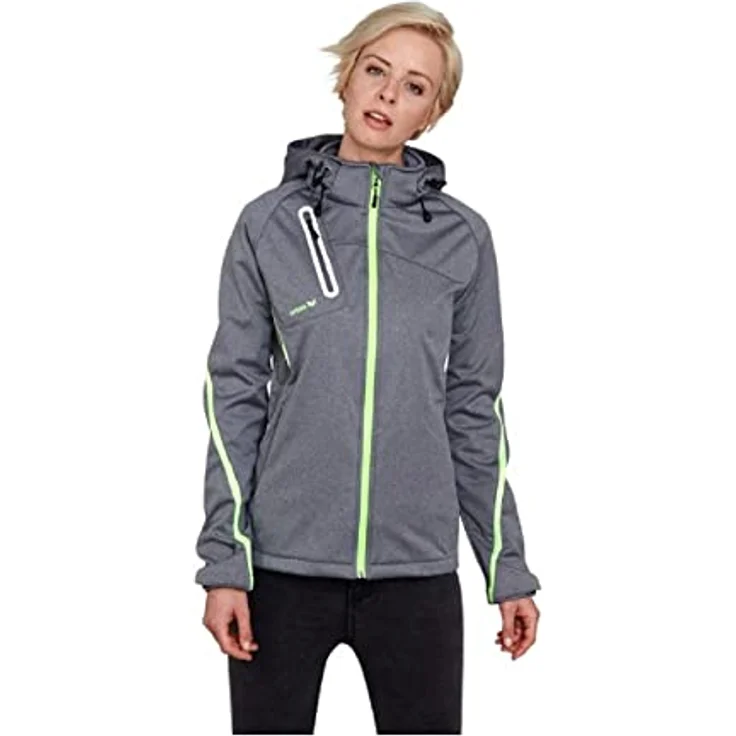 Erima Damen Softshelljacke Function, atmungsaktiv, wasserdicht, winddicht, schwarz – Bild 3