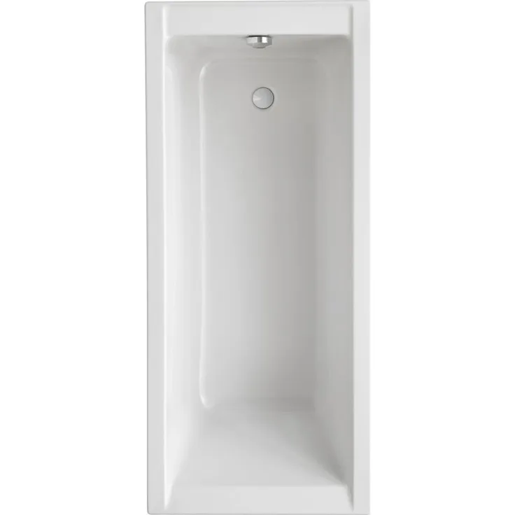 Ottofond Badewanne Costa 160 x 75 cm, weiß, Sanitäracryl, 195 L Fassungsvermögen, Fußablauf