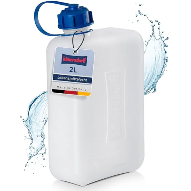 Wasserkanister 2l HD-PE lebensmittelbeständig H270xB147xT80mm HÜNERSDORFF – Bild 3