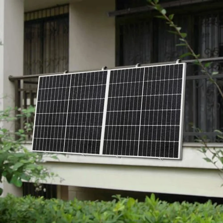 pro.tec Balkonkraftwerk 'Brusson' 800W, Solarsystem mit Inverter, 10m Kabel, schwarz-silber, WiFi-Fernüberwachung – Bild 7