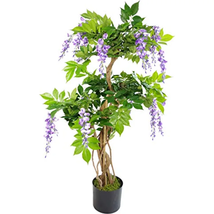 Leaf Künstlicher Wisteria-Baum, 110 cm, Violett