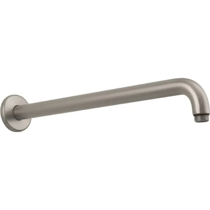 hansgrohe Brausearm (389 mm, Brushed Nickel), wandmontierbare Duschinstallation mit 90°-Winkel, Premiumqualität – Bild 1