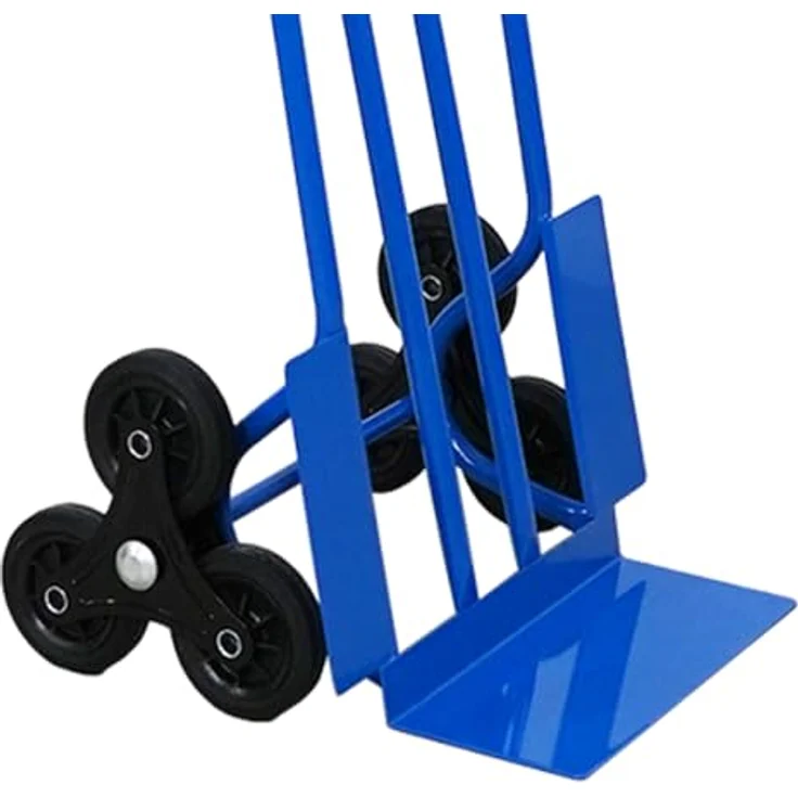 PROREGAL® Sackkarre RHINO XL Schaufel Traglast 250kg Blau, Stahlkonstruktion, 3-Fach-Sternräder – Bild 4