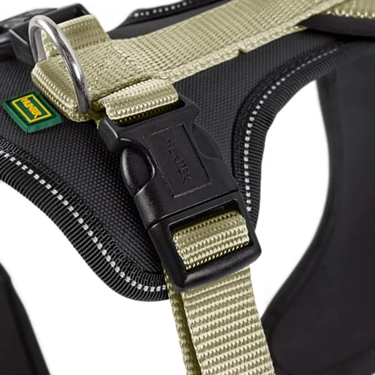 Hunter Hunde-Geschirr Neopren oliv-schwarz S – Bild 6