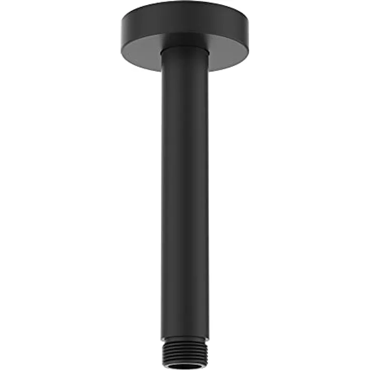 Ideal Standard Kopfbrauseanschluss Idealrain 150 mm, Schwarz matt, kratzfest und unempfindlich gegen Feuchtigkeit