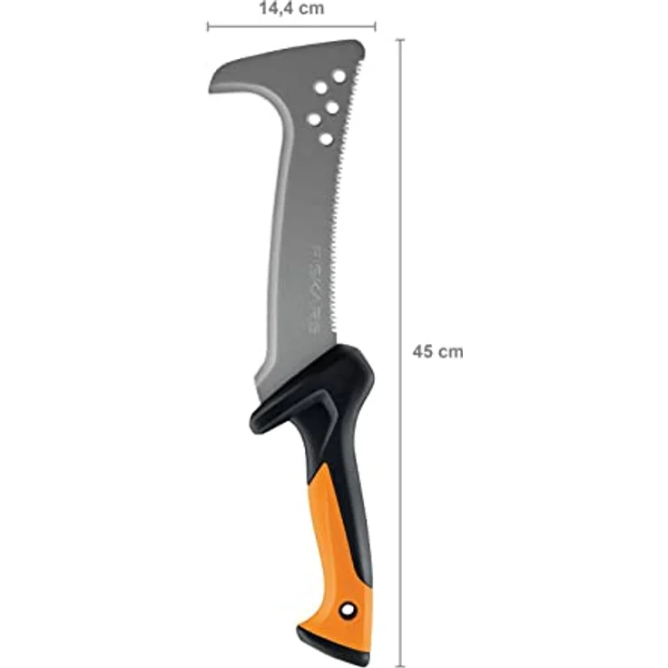 Fiskars Hippe mit Säge CL-521, ergonomische Gartensäge mit 23 cm gehärtetem Stahl-Sägeblatt und grober Zahnung, inkl. Nylon-Holster – Bild 3