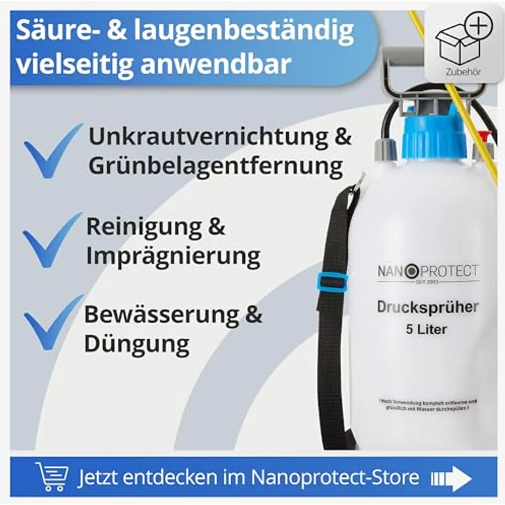 Nanoprotect Drucksprühgerät Drucksprüher - 5 Liter - Gartenspritze – Bild 3