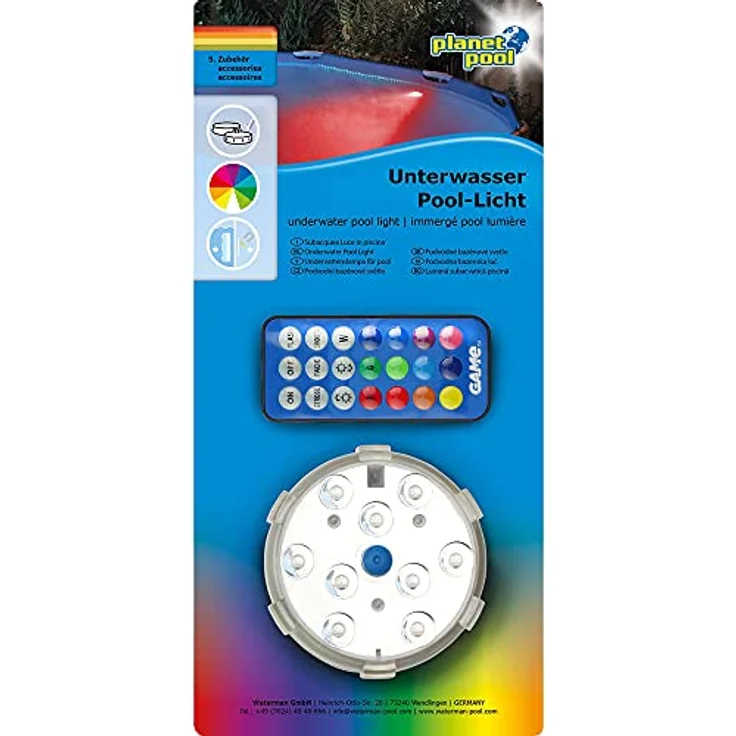 Planet Pool Unterwasserlicht 3'' mit Magnet und Fernbedienung – Bild 1
