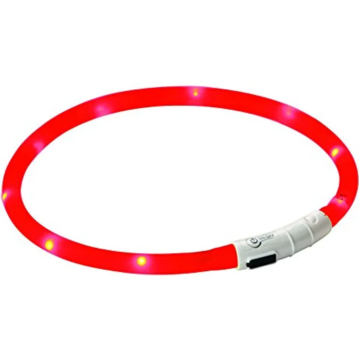 Kerbl 81191 Maxi Safe Led-Halsband, rot, Länge 55 cm