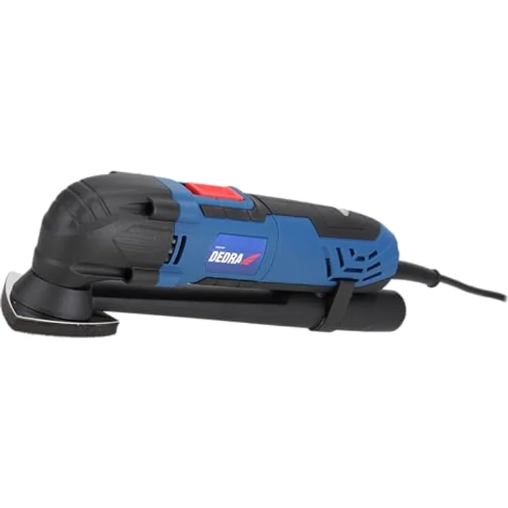 DEDRA Multifunktionswerkzeug DEDRA Multitool 300W, 15.000-22.000 U/Min, 9 Zubehörteile, ideal zum Schneiden und Schleifen, mit Anschluss für Staubabsaugung und Transportkoffer