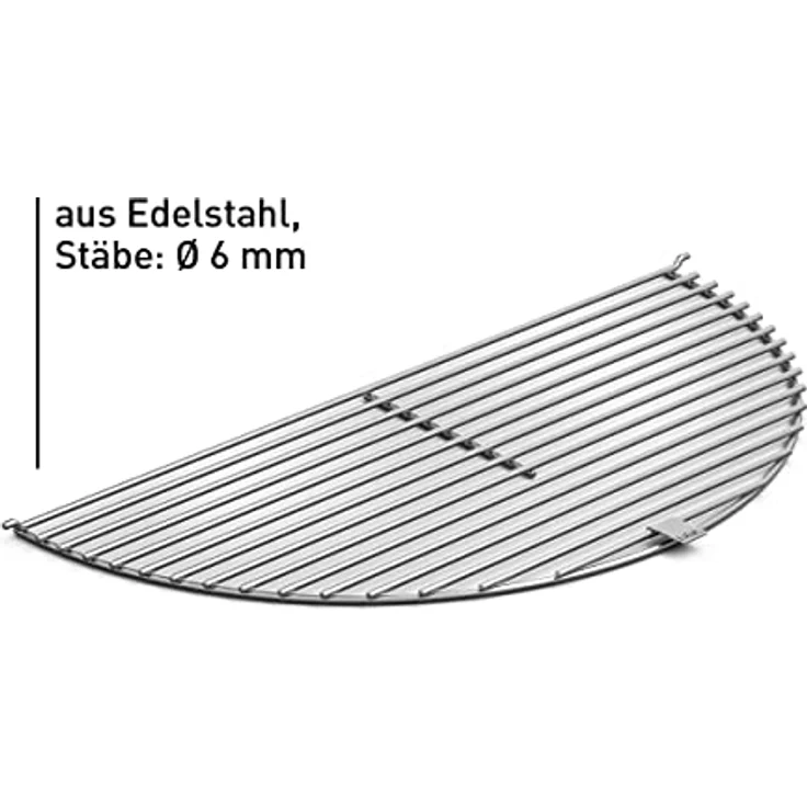 höfats - Bowl 70 Grillrost - polierter Edelstahl - rund - verwandelt Bowl Feuerschale in einen Grill - Grillstäbe 6mm Ø - einteilig, Halbkreis - Zubehör für alle Bowl Feuerschalen – Bild 2
