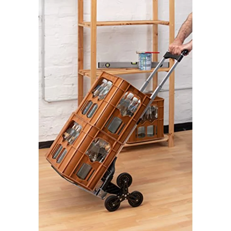 Meister Stufen-Sackkarre - 80 kg Tragkraft - 3x3 Treppensteiger - Klappbar inkl. Rädern - Dreifach höhenverstellbarer Griff - Aus Aluminium / Handkarre für Treppenhäuser / Transportkarre / 8985840 – Bild 5