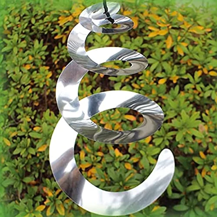 TronicXL 6X Windspirale Vogelabwehr Reflektierend Vogelschreck Spirale Windspiel – Bild 2