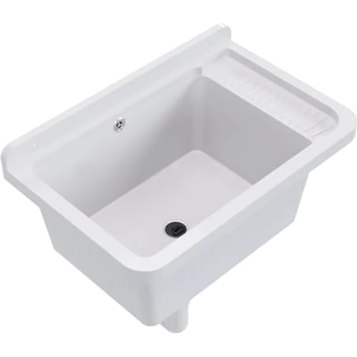 QLS Küchenspüle CELIA, Kunststoff-Spülbecken, 59x38 cm, Ideal für Garten, Garage und Werkstatt – Bild 6