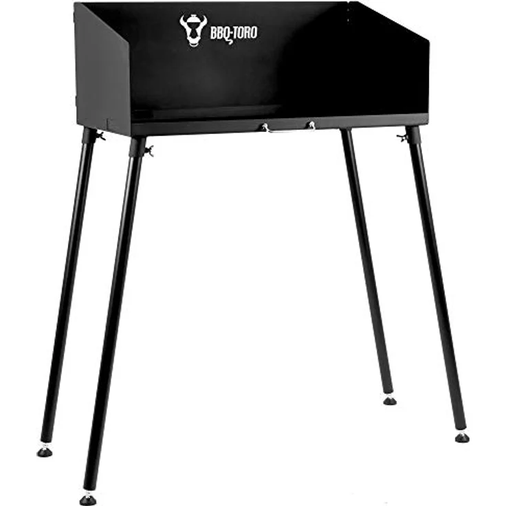 BBQ-Toro Dutch Oven Tisch I 75 x 40 cm I schwarz I Stahltisch für Bräter und Grillzubehör I Grilltisch mit einstellbaren Füßen – Bild 1