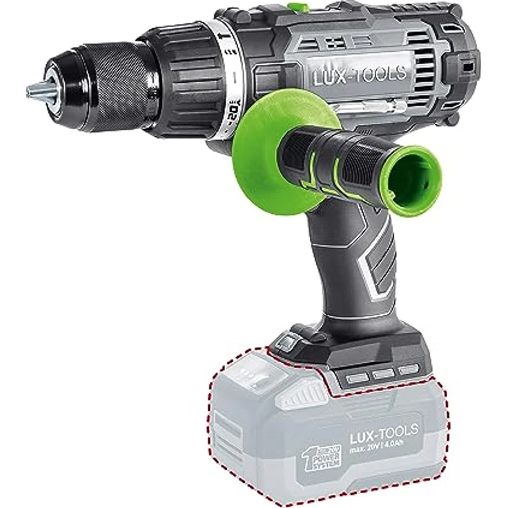 LUX-TOOLS A-BS-20/S Akku-Schlagbohrschrauber mit 2-Gang Getriebe & 13mm Schnellspann-Bohrfutter | 20V Bohrmaschine mit regelbarer Drehzahl bis 1650/min (Umdr.) [ohne Akku/ohne Ladegerät] – Bild 1