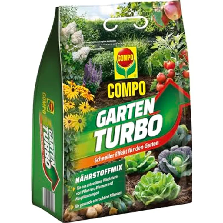 Compo Garten Turbo Universaldünger 4 kg, schnell wirkender Pflanzendünger für kräftiges Wachstum und gesunde Pflanzen, mit extra Magnesium