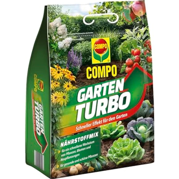 Compo Garten Turbo Universaldünger 4 kg, schnell wirkender Pflanzendünger für kräftiges Wachstum und gesunde Pflanzen, mit extra Magnesium