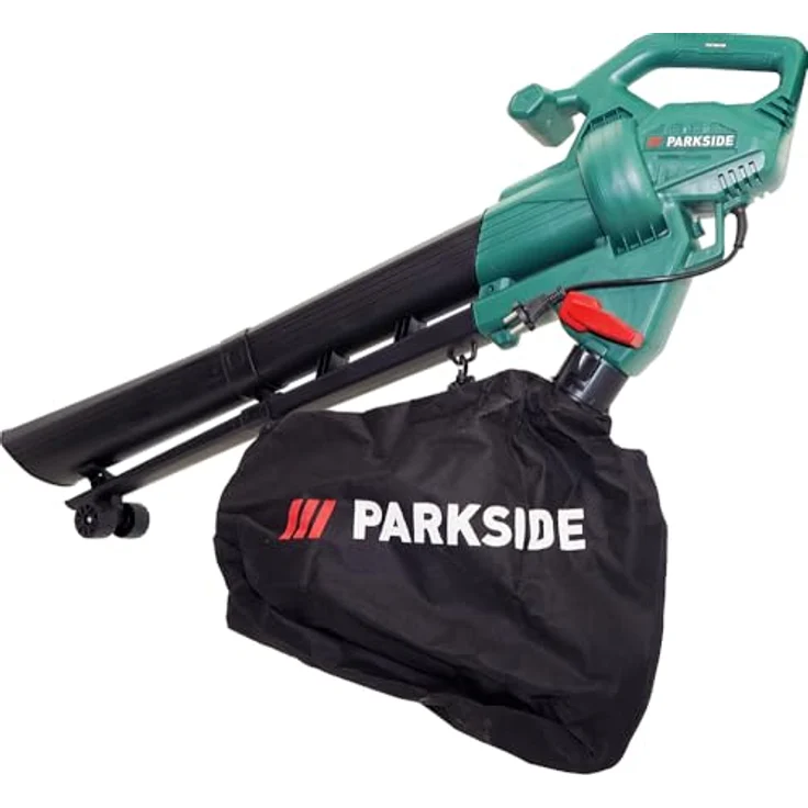 Parkside Elektro-Laubsauger / -bläser »PLS 2600 B2«, 2600 W, 3-in-1 Funktion, 270 km/h Luftgeschwindigkeit, 34 l Fangsack, Schwarz/Grün – Bild 2