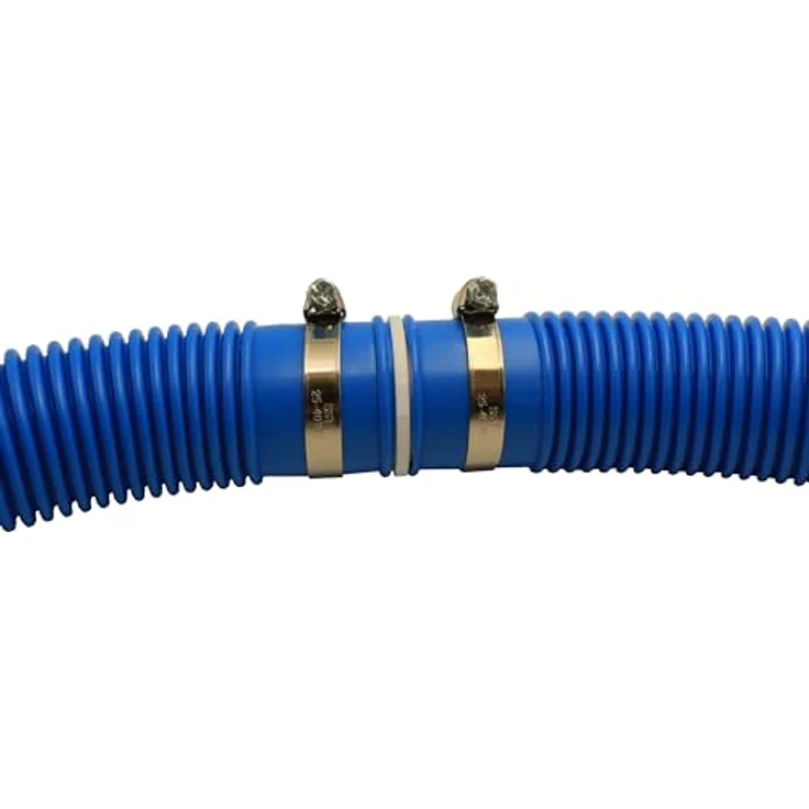 HAF 4x Schlauchverbinder 32mm x 32mm, Schlauchtülle x Schlauchtülle, inklusive 8 Edelstahlschellen, temperaturbeständig und UV-beständig, weiß – Bild 8