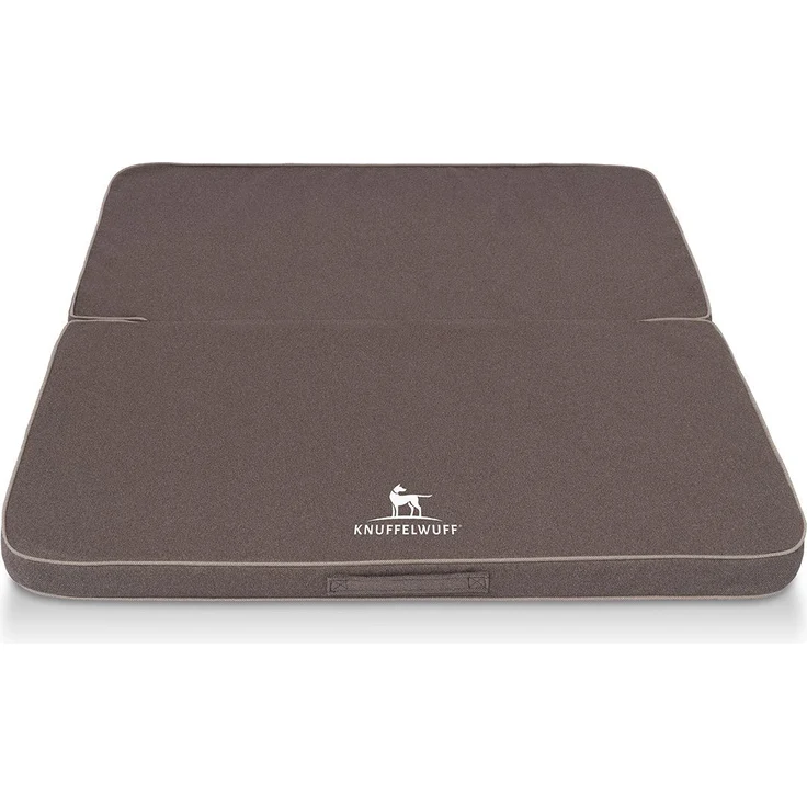 Knuffelwuff Hundematte Faltbare Reisematte Tacoma, Orthopädisch, Velours-Oberfläche, Blau – Bild 1